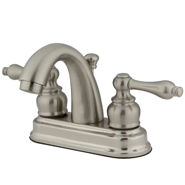Restoration, 4" Centerset Bathroom Faucet, Brushed Nickel